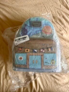 Nickelodeon SpongeBob Light Blue Mini Backpack with Pineapple Accent